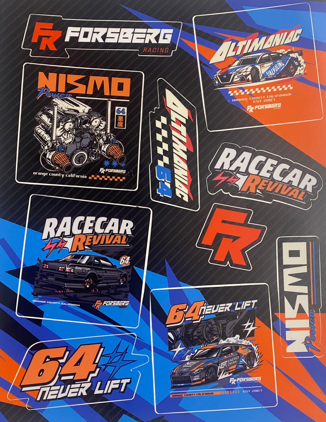 Forsberg Racing Sticker Sheet